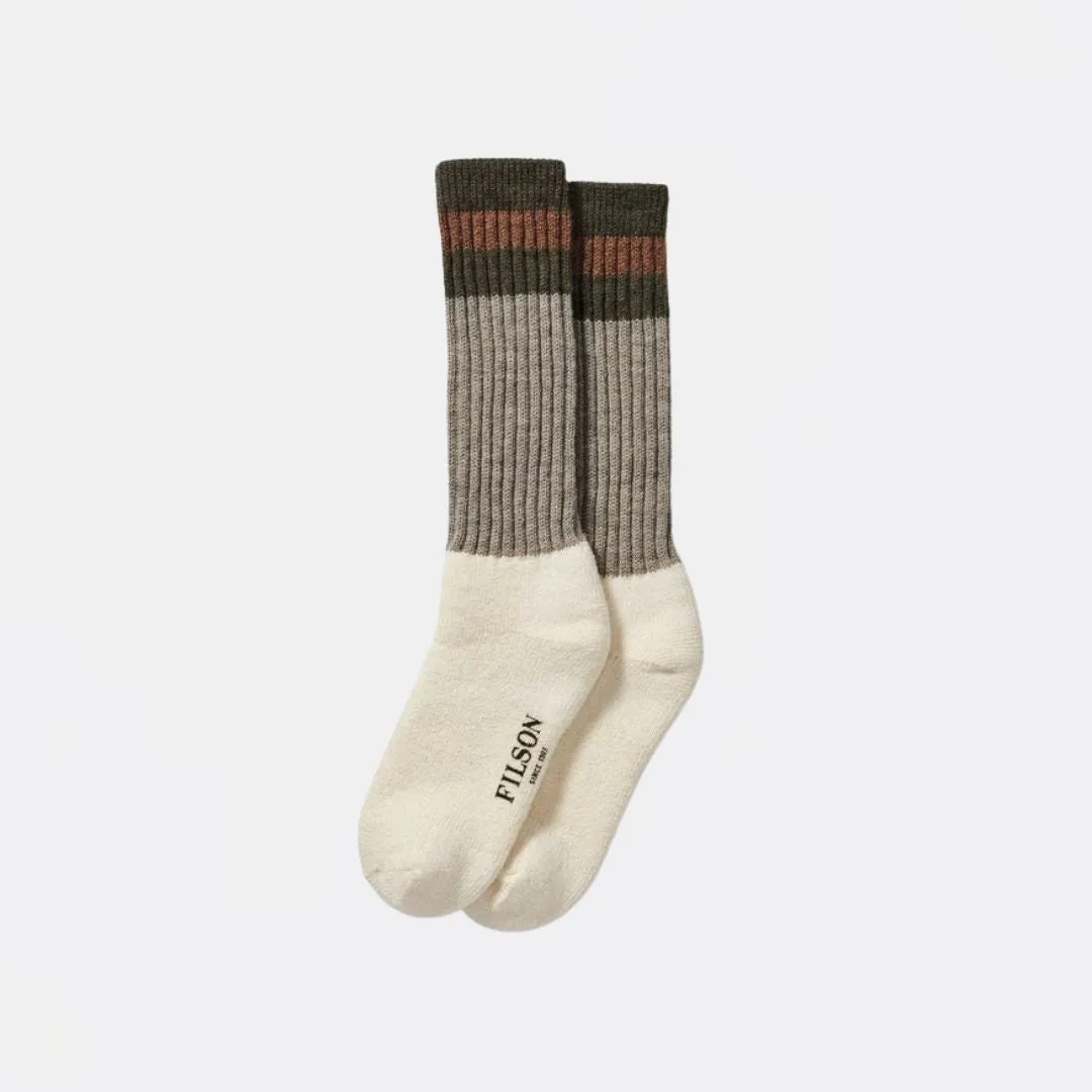 1970’s Logger Thermal Sock (Green   Brown)