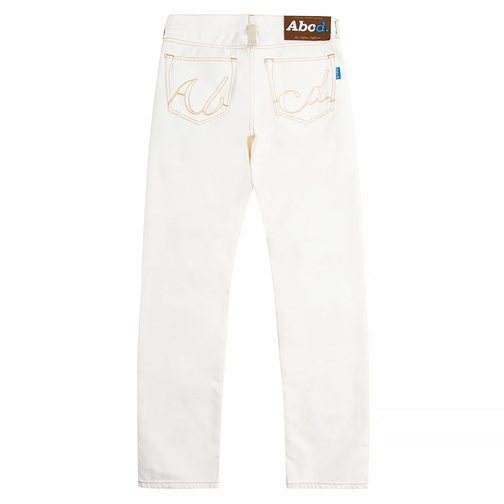 Abcd Slim Fit Denim | White