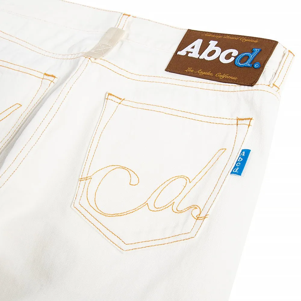 Abcd Slim Fit Denim | White
