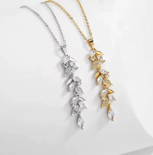 Aderyn - Cubic Zirconia Bridal Jewelry Set - Available in Silver and Gold