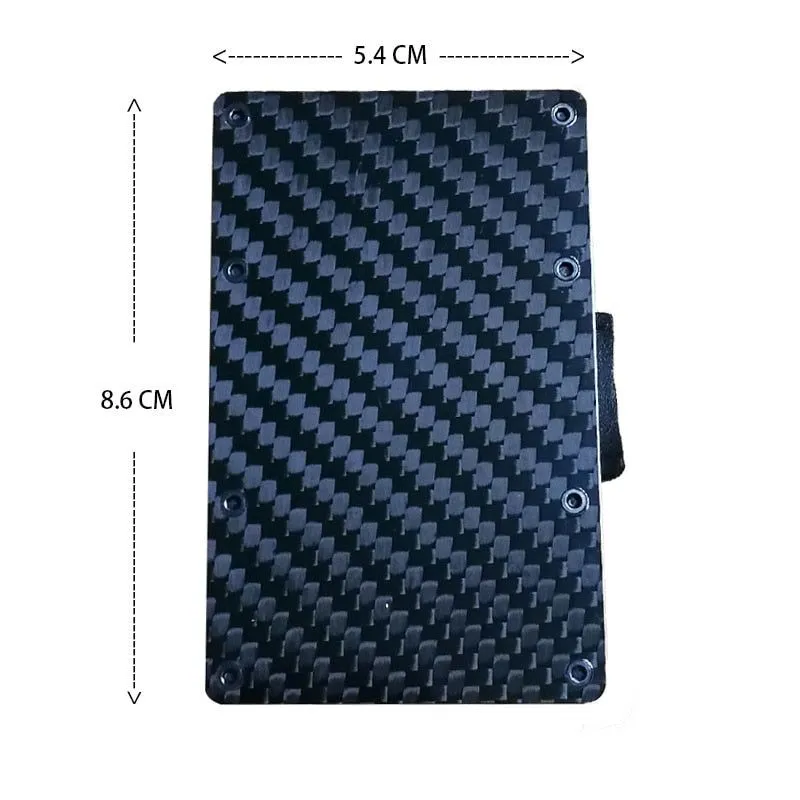 Carbon Fiber Metal Mini Slim Wallet - Men's Credit Card ID Holder With RFID