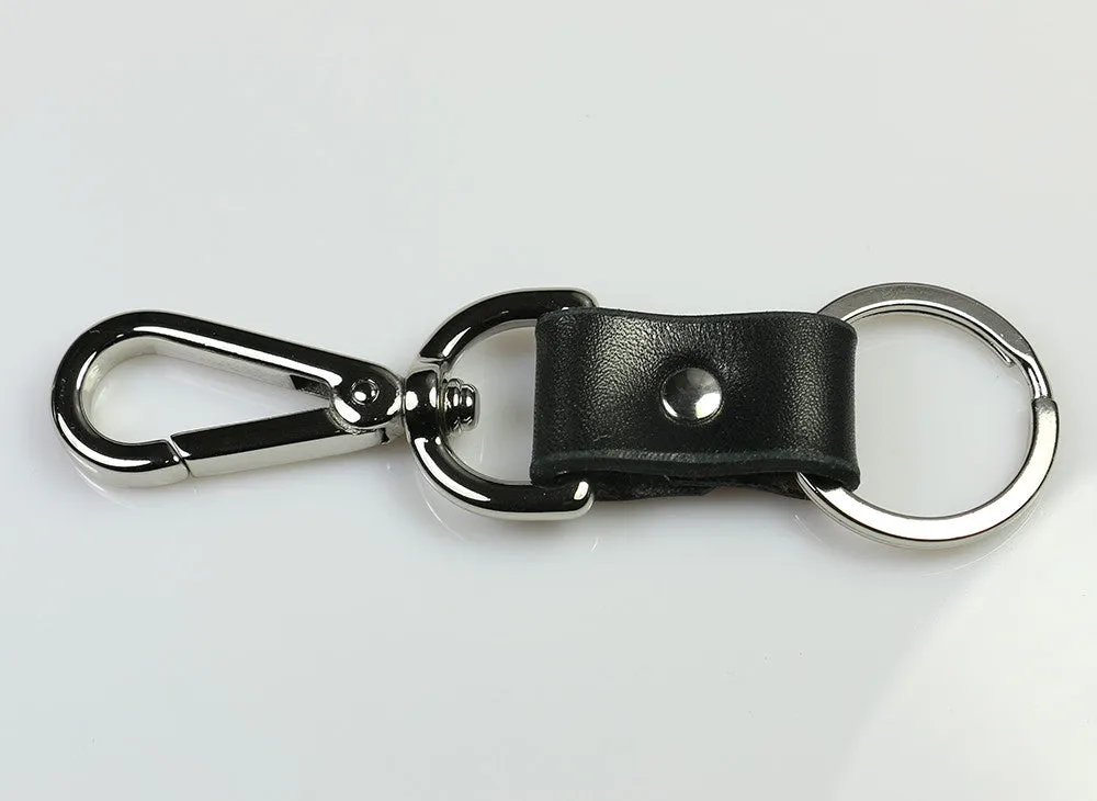 Clip-On / Swivel Leather Keychain