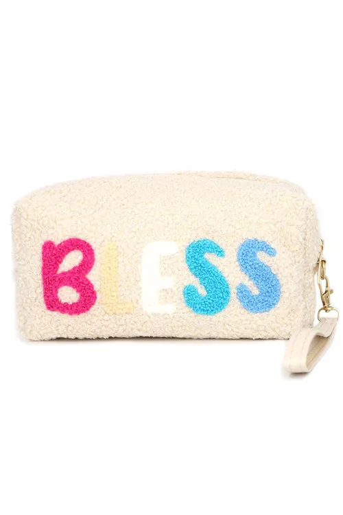 Cozy Teddy Fur Pouch-Bless