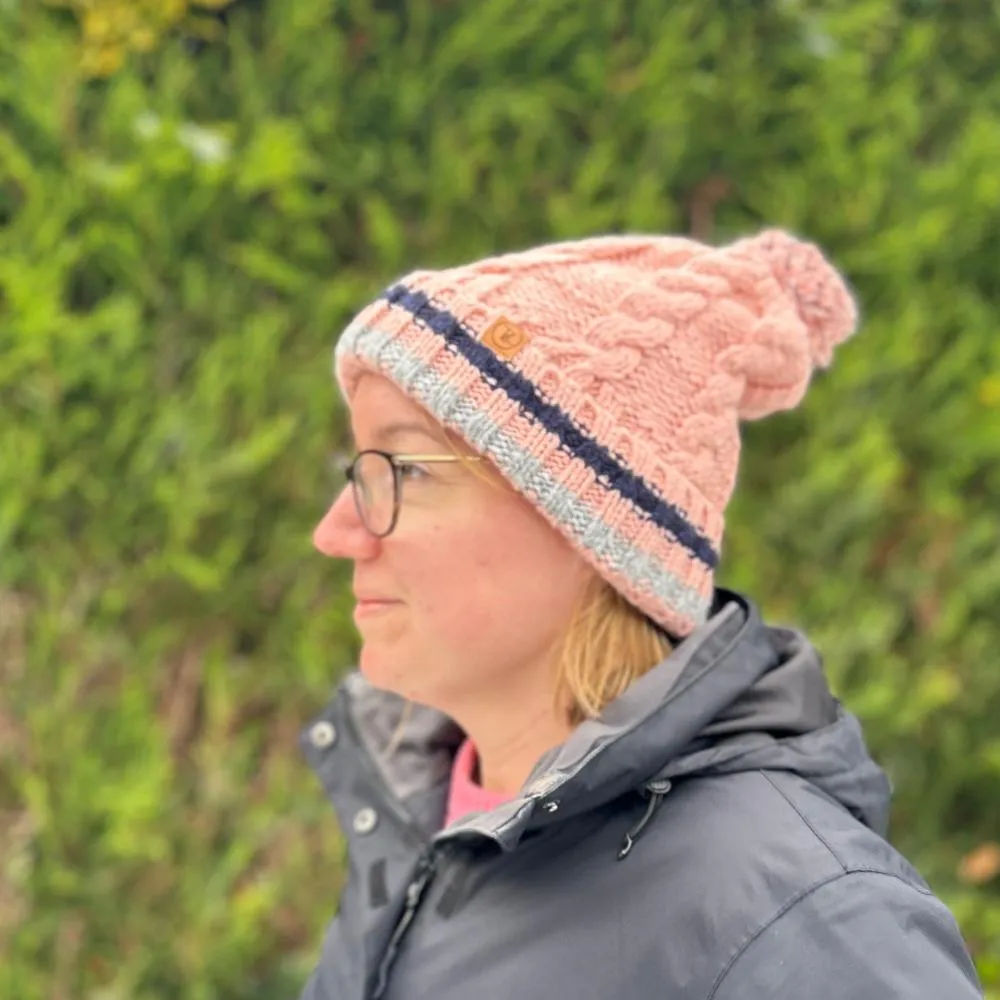 Ladies Fleece Lined Bobble Hat - women's mountain bike accessories