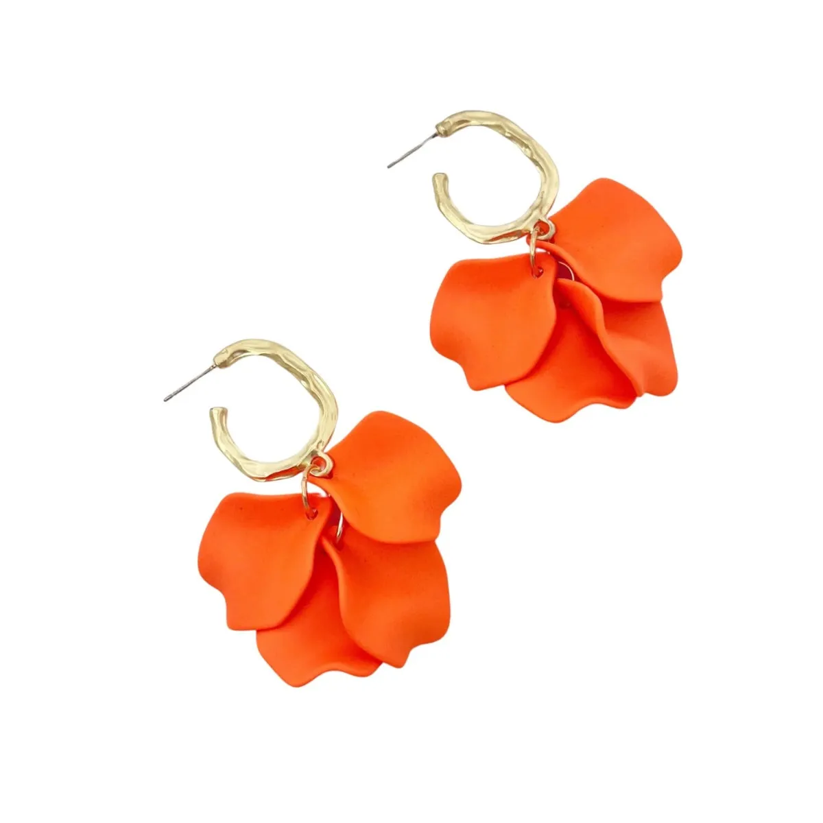 Louisa Petal Earrings (Orange)