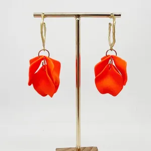 Louisa Petal Earrings (Orange)