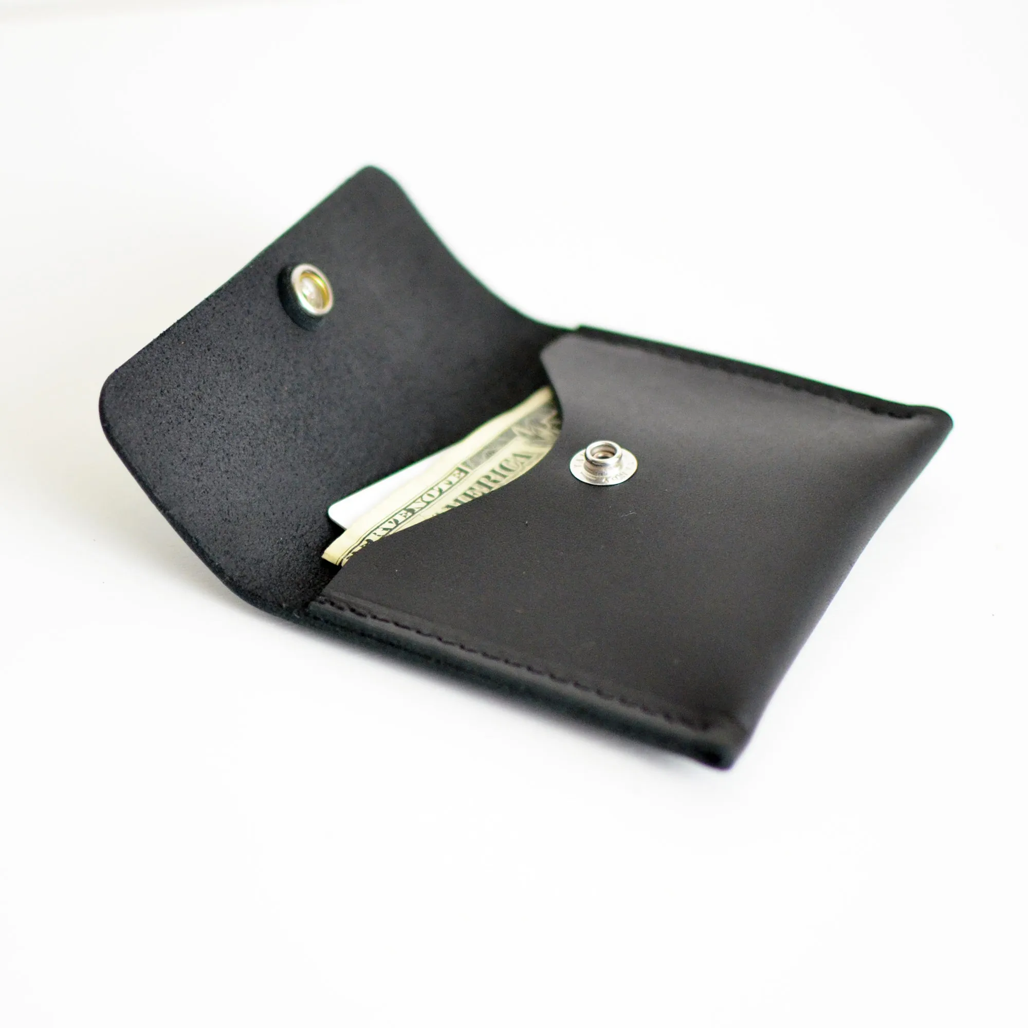 Mini Wallet - Black Leather