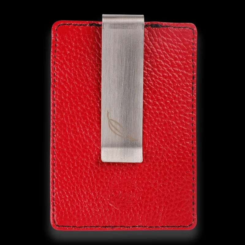 Orchill BOREAL MENS LEATHER WALLET BLACK/RED PEBBLE