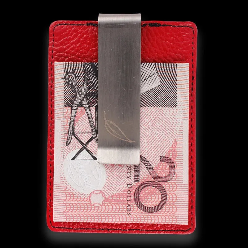 Orchill BOREAL MENS LEATHER WALLET BLACK/RED PEBBLE