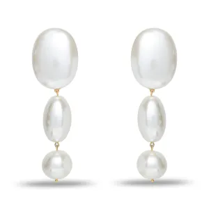 PEARL LINEAR BUBBLE EARRINGS