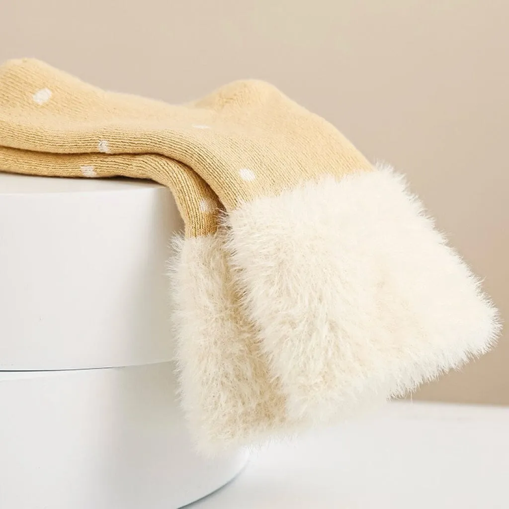 Polka Dot Bear Winter Thick Baby Socks