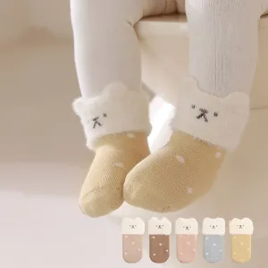 Polka Dot Bear Winter Thick Baby Socks