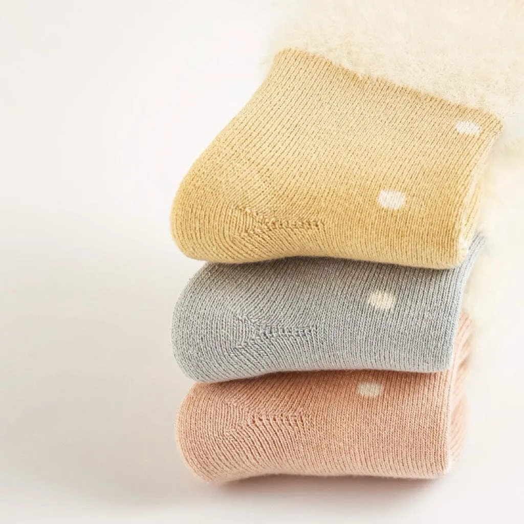 Polka Dot Bear Winter Thick Baby Socks