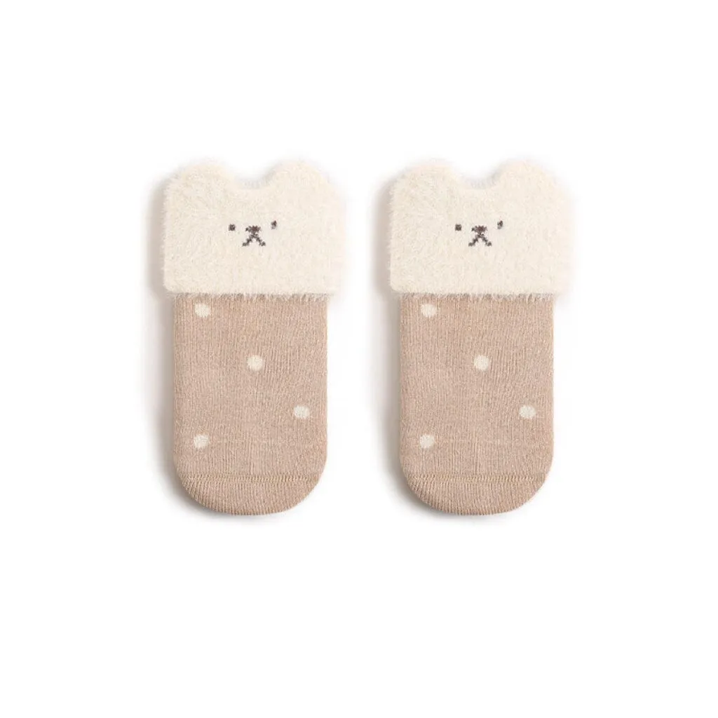Polka Dot Bear Winter Thick Baby Socks