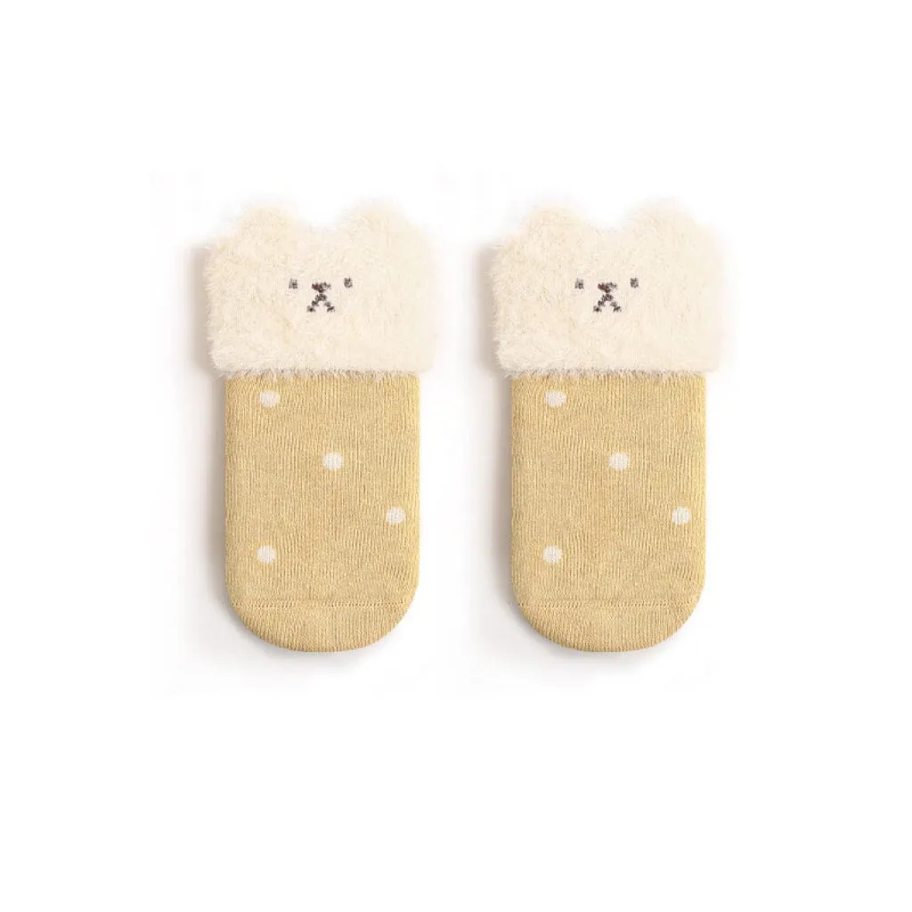 Polka Dot Bear Winter Thick Baby Socks