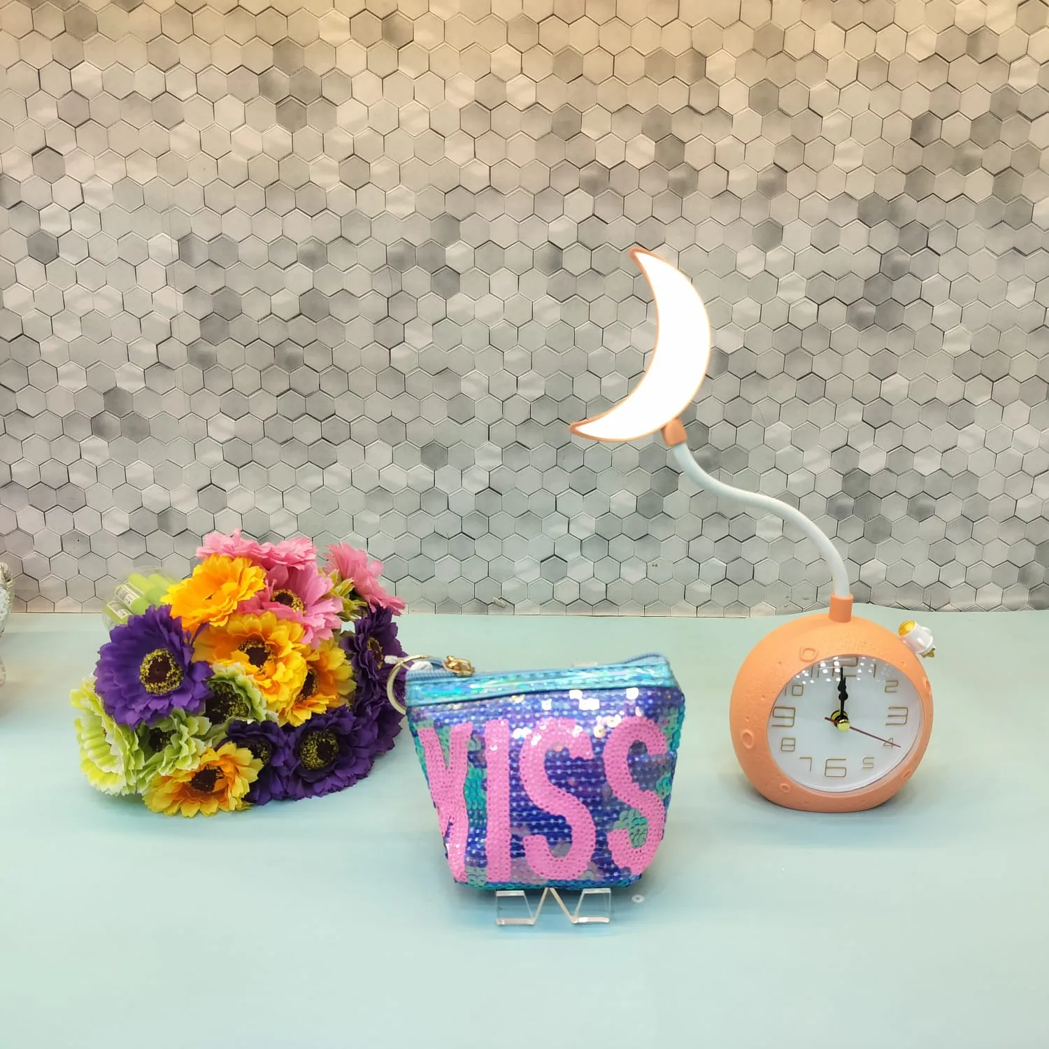 Stylish Sequence Fancy 2 in 1 Keychain and Coinpouch