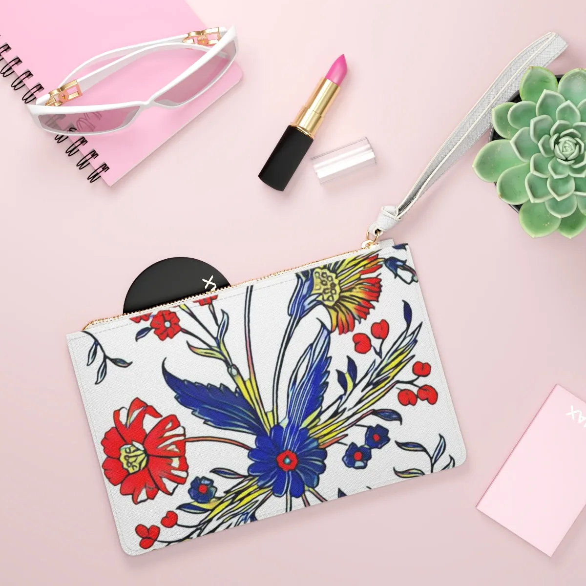 Updated 1909 Floral Print Clutch Bag