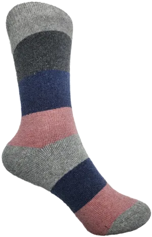 VERA TUCCI WOMEN'S WINTER STRIPE THERMAL SOCKS RMD2305-88-01 NEW FOR AW23!