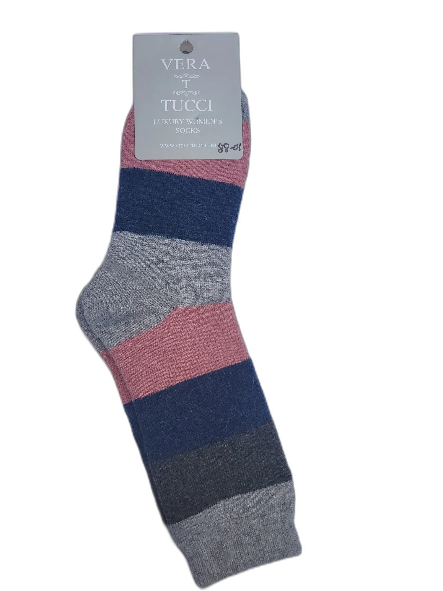 VERA TUCCI WOMEN'S WINTER STRIPE THERMAL SOCKS RMD2305-88-01 NEW FOR AW23!