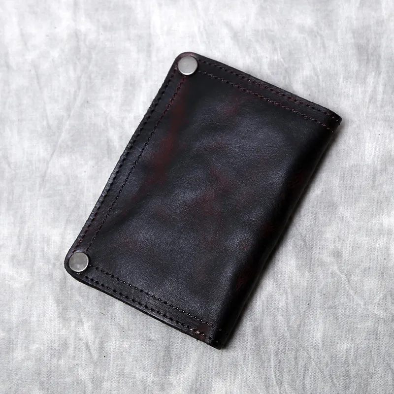 Vintage Style Handmade Genuine Leather Large-capacity Cowhide Wallet Card Holder