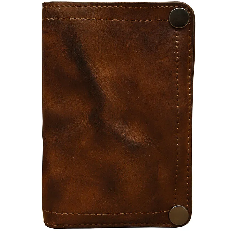 Vintage Style Handmade Genuine Leather Large-capacity Cowhide Wallet Card Holder