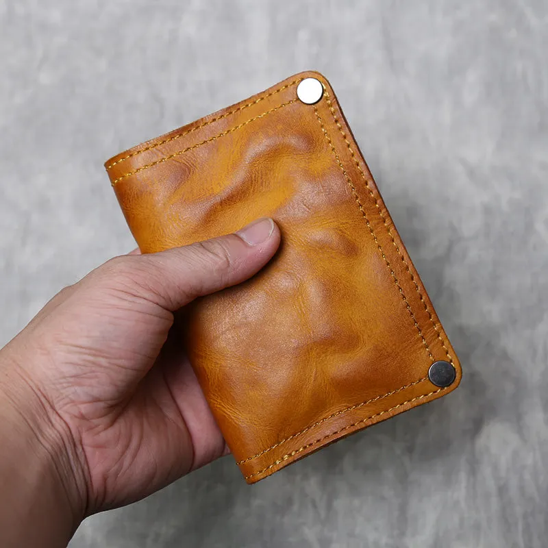 Vintage Style Handmade Genuine Leather Large-capacity Cowhide Wallet Card Holder